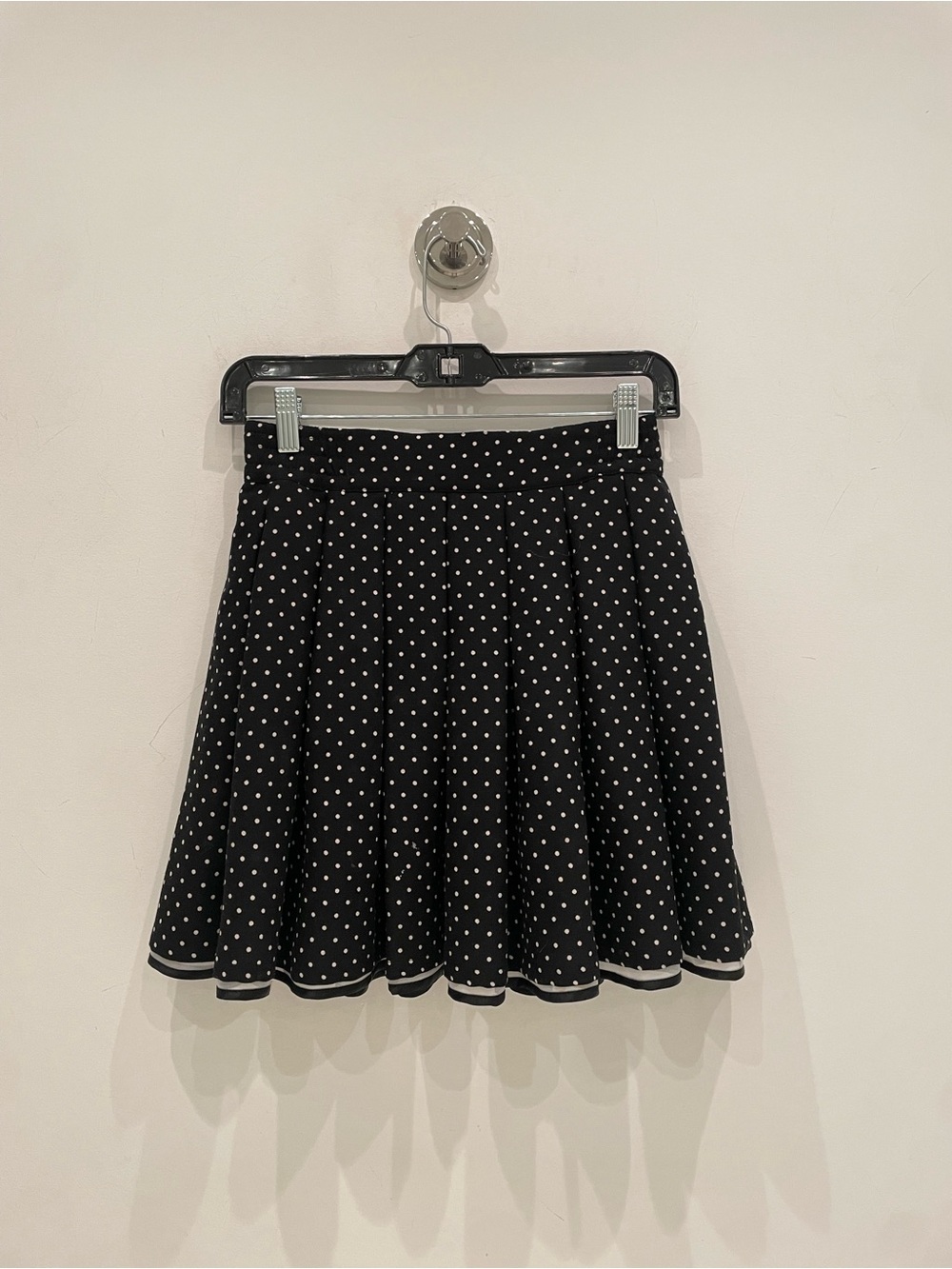 MonnaLisa Black & White Polka Dot Skater Skirt